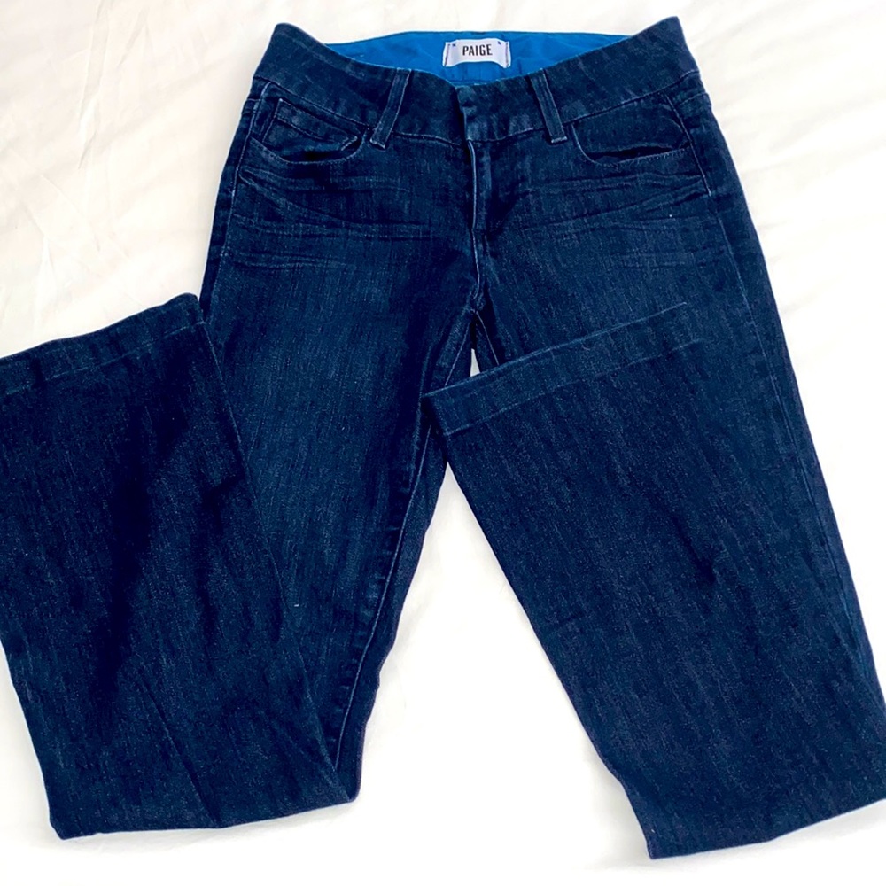 Paige flare dark wash jeans size 25